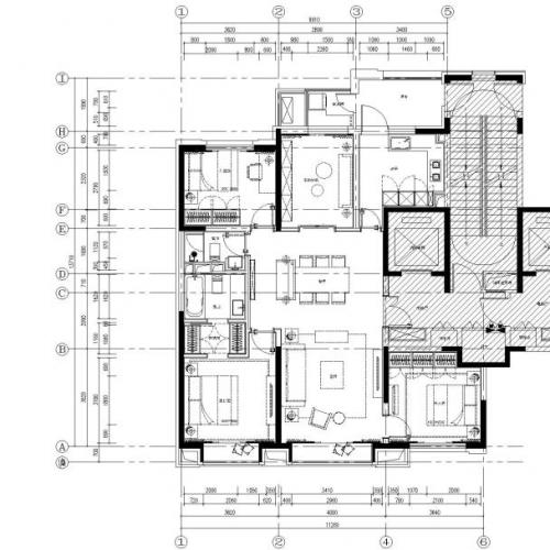 衣柜书柜鞋柜酒柜楼梯中式欧式CAD平面立面室内设计