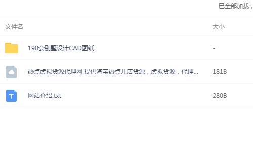 190套别墅设计CAD图纸