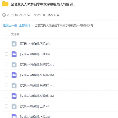 全套艾氏人体解剖学中文字幕视频人气解剖字幕