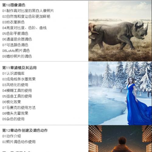 photoshop cc全套速成入门 自学视频（共73节视频）