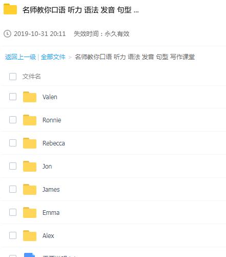 外教课 名师教你英语口语 听力 语法 发音 句型 写作课堂 mp4格式