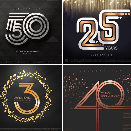 海报设计创意周年庆数字黑金品质活动海报PSD设计素材