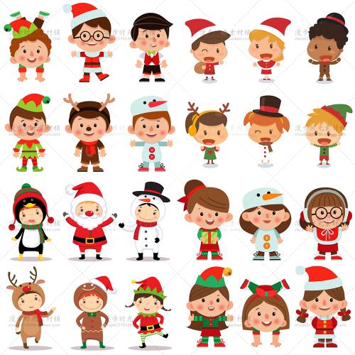 圣诞老人圣诞节儿童卡通可爱手机壳背景EPS矢量设计素材