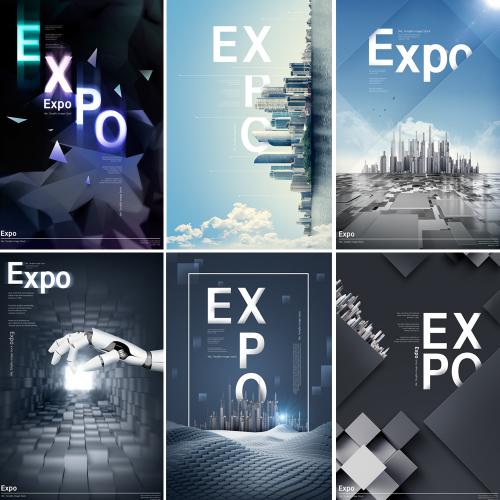 高端大气商务公司精神宣传标语城市建筑励志海报PS设计素材