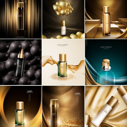 高档化妆品护肤平面设计宣传单海报主图banner设计PSD素材