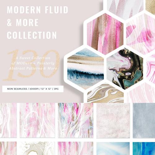 水粉颜料现代流体抽象纹理底纹牛奶大理石背景图JPG设计素材