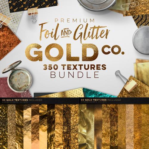 金色锡箔纹理底纹高清纸质感PS样式贴图背景图片JPG设计素材
