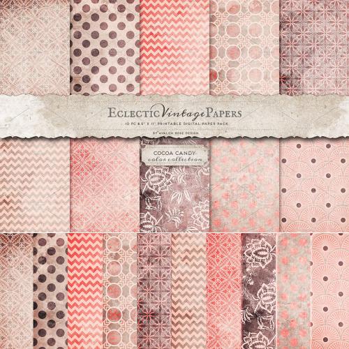 粉红色棕色可可糖包装纸纸张图案纹理JPG图片设计素材