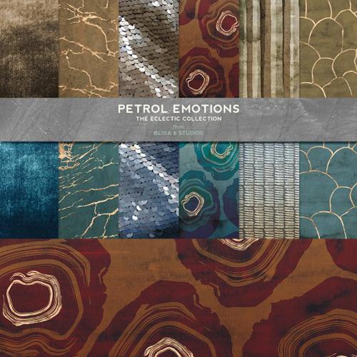 水彩画亮片背景质感大理石金属鳞片纹理孔雀蓝JPG设计素材