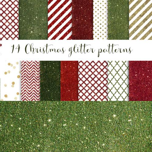 圣诞节主题闪光纹理包装礼盒印刷图案背景JPG设计素材图