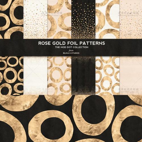 黑金玫瑰金金箔图案纹理背景礼品包装JPG设计素材图片