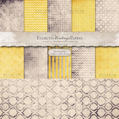 复古怀旧斑驳花纹包装礼品纸张纹理背景JPG设计素材图案