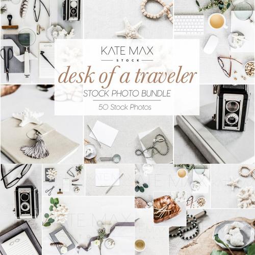 文艺干净清新桌面ins场景自媒体公号配图片JPG设计素材背景