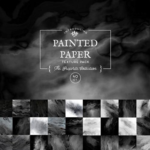 浓墨山水画纸张纹理云朵玛瑙黑色大理石背景JPG设计素材图