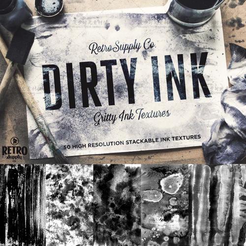 水洗墨水纸张纹理图案贴图卡片背景景底图叠加JPG设计素材图