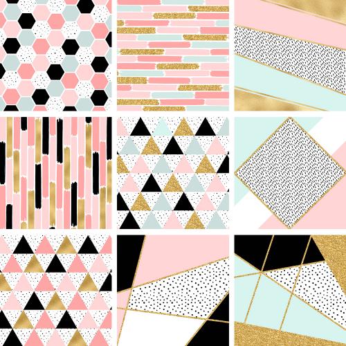 金粉色几何抽象产品包装手机壳卡片背景图案 JPG图片PS素材