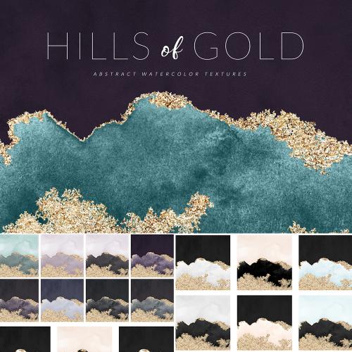 质感金色水彩纹理底纹请柬贺卡名片卡片背景JPG图S设计素材