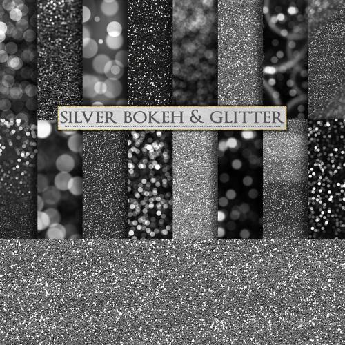 银光闪闪背景闪银照明场景水泡夜间微光晕背景JPG设计素材