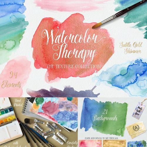 水绘水彩画笔晕染特效纹理背景底纹底图JPG设计素材图