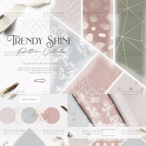 闪耀几何图形抽象线条纹理背景图案明信片卡片JPG设计素材