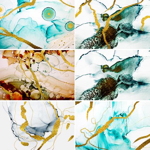 金箔水彩抽象背景底纹包装纸质印刷装饰画JPG图片设计素材