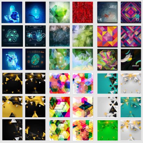 炫彩光感线条时尚创意渐变几何广告现代科技EPS矢量设计素材