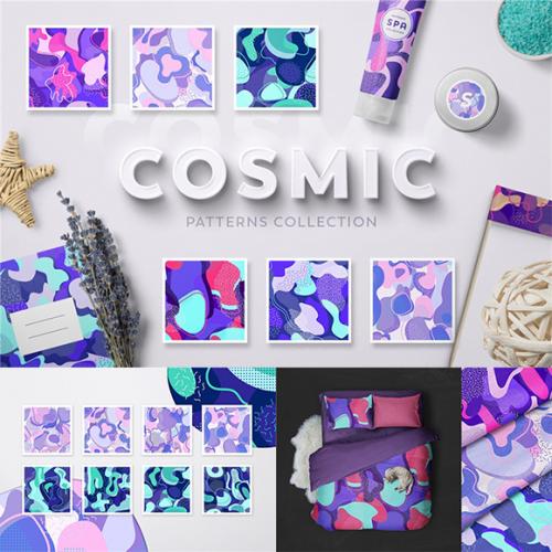 炫彩扭曲几何形状底纹纹理包装被套花纹图案EPS矢量设计素材