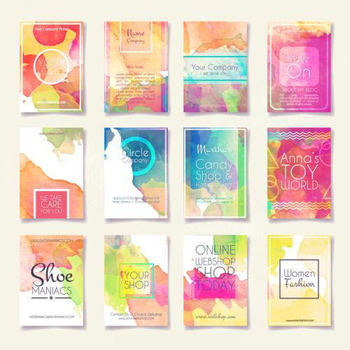 矢量AI炫彩海报背景水彩泼墨晕染梦幻小清新底纹海报设计素材