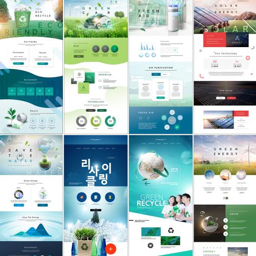 空气净化器详情页面家居环保公益宣传海报设计PS素材模版