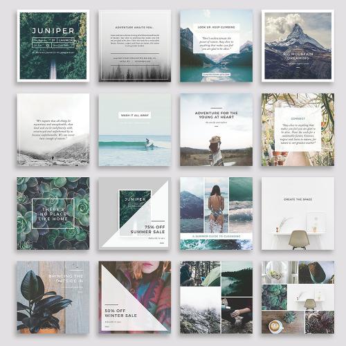 文艺森系促销折扣H5页面网页店铺banner顶图PSD模板设计素材