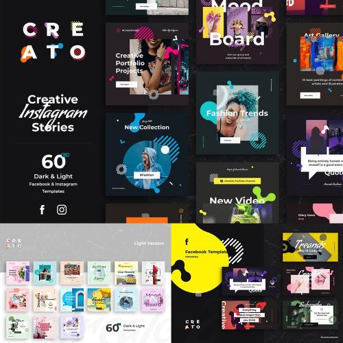 色彩丰富网站博客自媒体社交媒体文字排版模板PSD设计素材