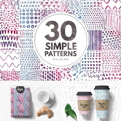 无缝图案纹理印刷枕头杯子包包服装布料印花EPS矢量设计素材