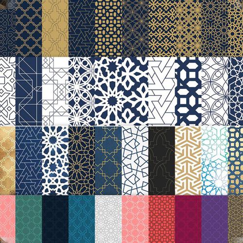 JPG素材中式古典线条复古花纹理包装印刷平面设计填充背景