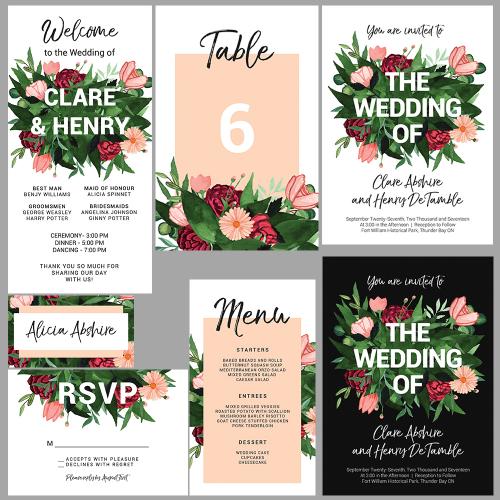 圣诞节水彩植物叶子花卉贺卡片请柬背景矢量设计图案ai素材