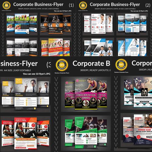 国外商业企业健身房SPA医疗宣传单DM模板PSD分层设计素材