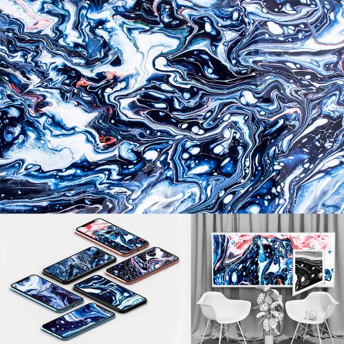 抽象独特液体纹理大理石丙烯酸背景纹理JPG图片设计素材