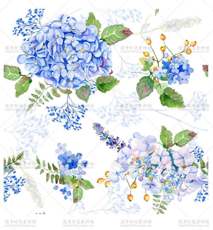 森系田园绣球花素材
