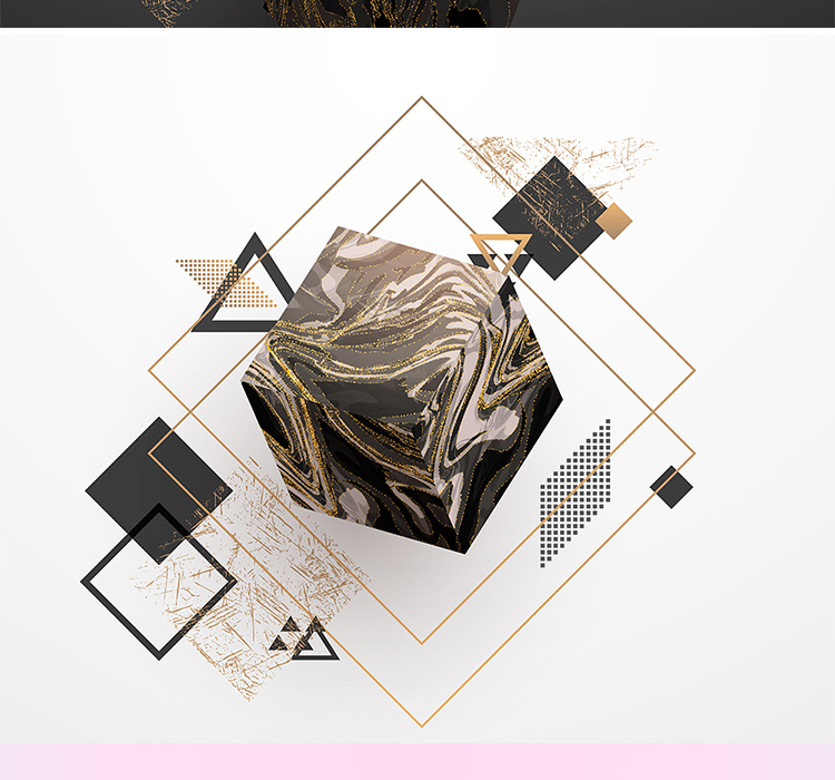 黑金色抽象立体几何大理石纹理底纹背景PNG+EPS矢量设计素材