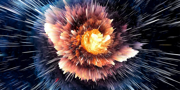 喷溅发散放射绚丽梦幻舞台素材