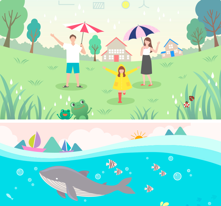 夏季旅游插画海报