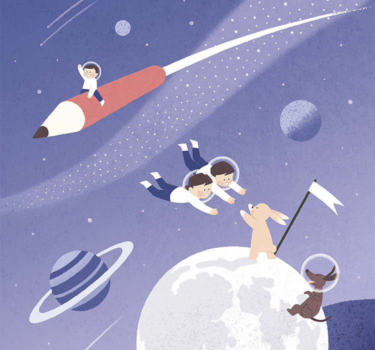 儿童梦想宇航员宇宙素材