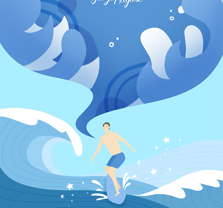 美夏季海报模板