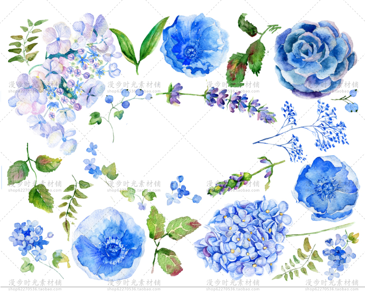 森系田园绣球花素材