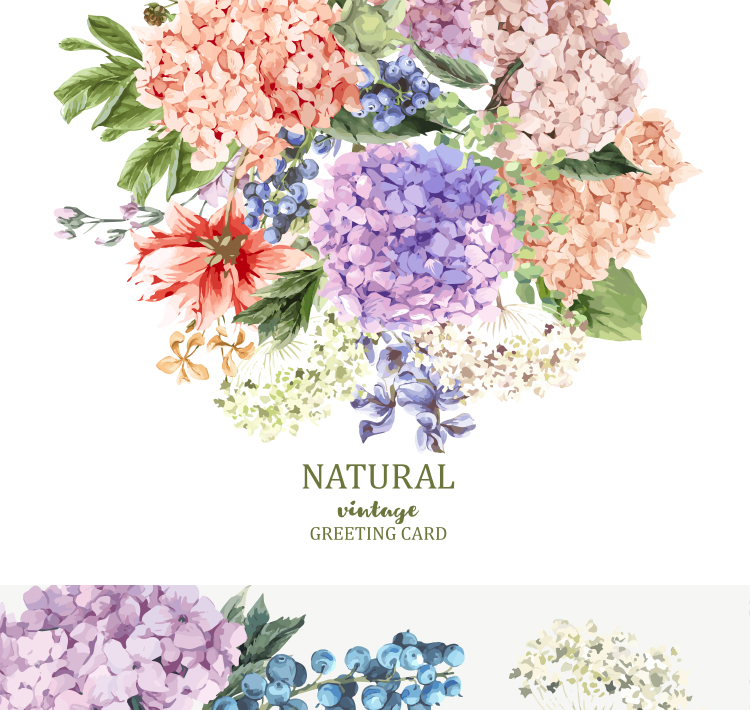 田园绣球花LOGO素材