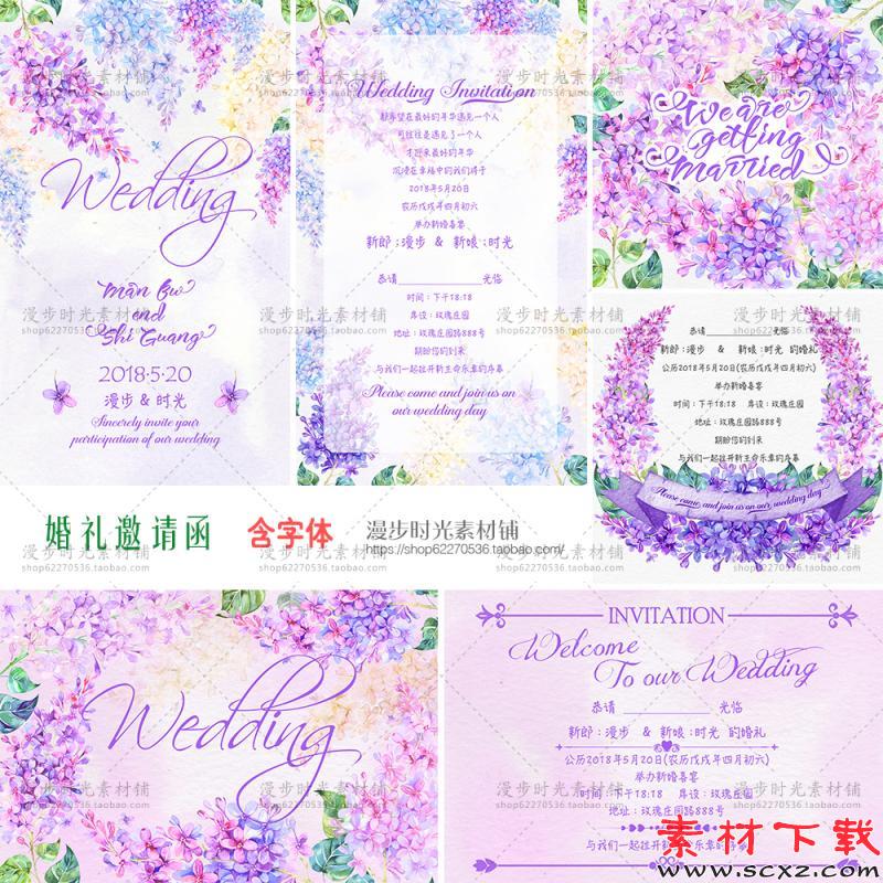 紫藤花风信子素材