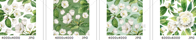 森系手绘水彩花朵