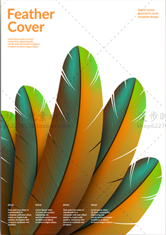 底纹花纹羽毛EPS矢量设计素材