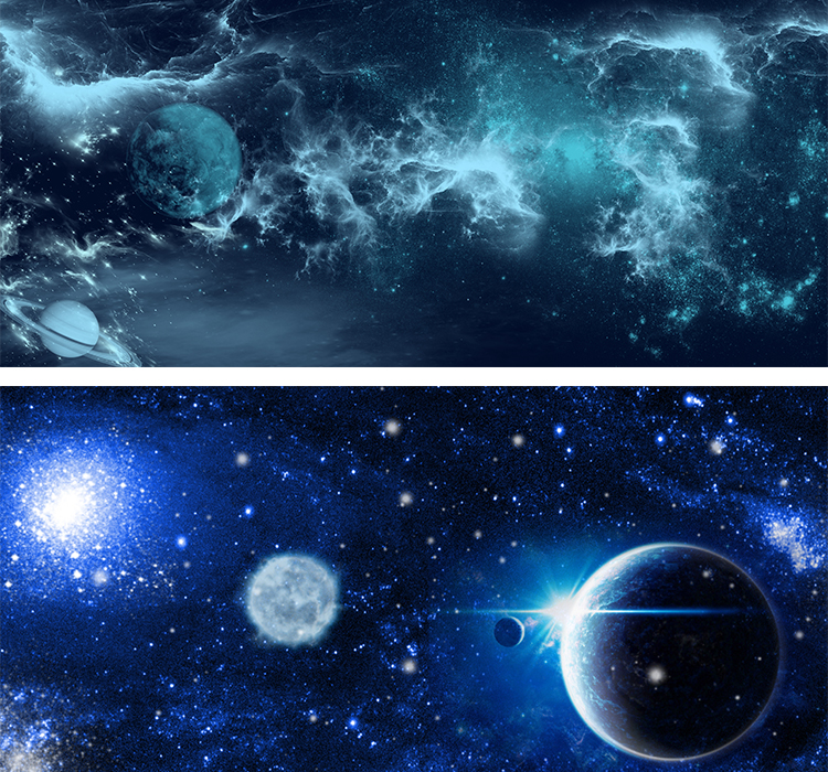 夜空科幻梦幻唯美PSD设计素材 
