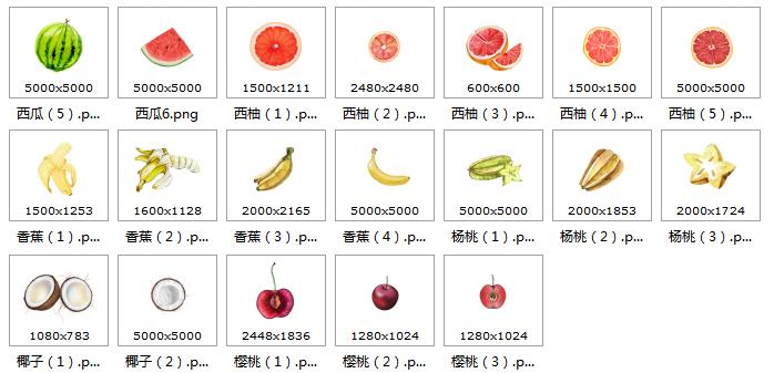 热带水果店铺PNG图片素材