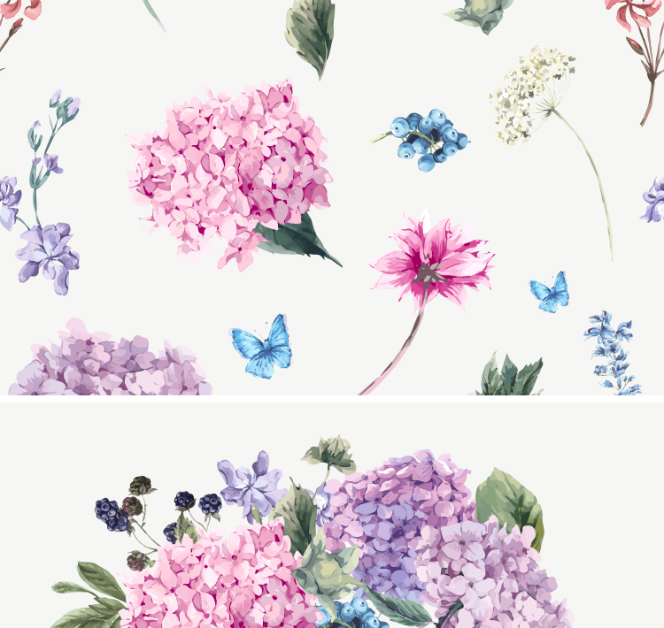 田园绣球花LOGO素材